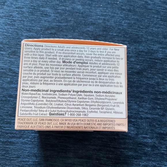 Peace Out Acne Gel Moisturizer New! - Picture 2 of 3
